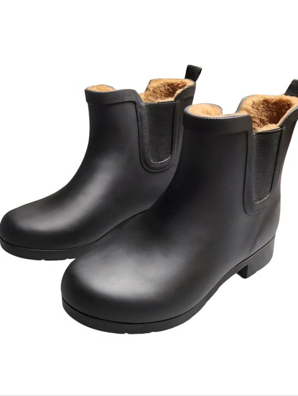 Chooka Women's Delridge Faux Fur Chelsea Rain Boot Size 6